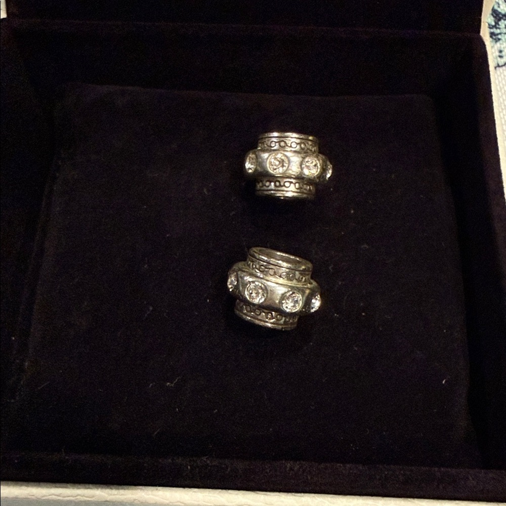 Two Silver Brighton Beads